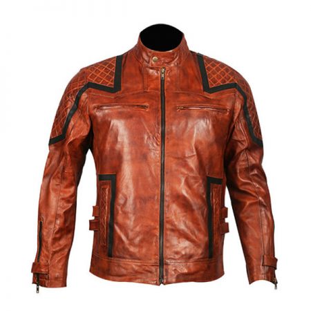 Brown Vintage Motor Biker Reall Leather Jacket