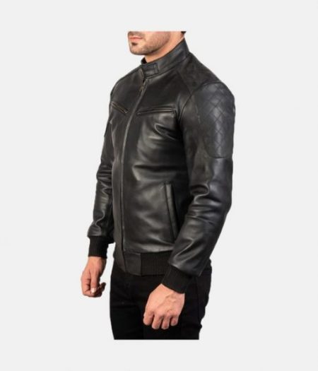 Sven-Black-Leather-Bomber-Jacket