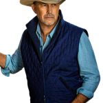 John Dutton Kevin Costner Yellowstone Blue Vest