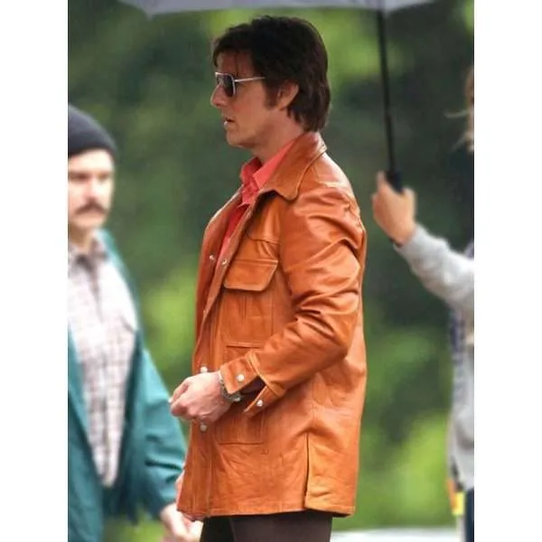 American Made Tom Cruise Brown Leather Jacket