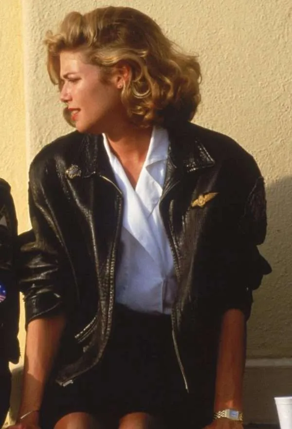 Top Gun Kelly McGillis Costume Leather Jacket